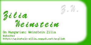 zilia weinstein business card